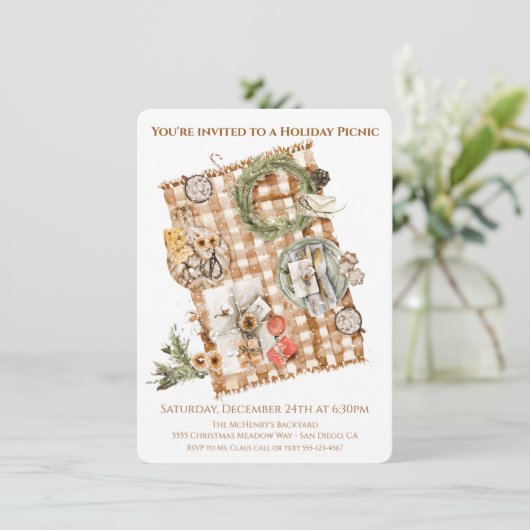 Invitation de repas de Noël (Debout devant)