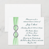 Invitation de répétition de dîner de mariage Green (Devant / Derrière)