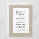 Invitation de répétition de dîner de typographie e (Dos)