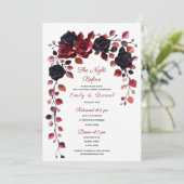 Invitation de répétition de dîner florale classiqu (Debout devant)