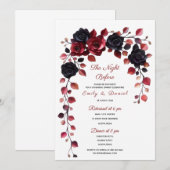 Invitation de répétition de dîner florale classiqu (Devant / Derrière)