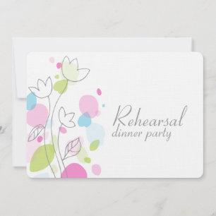 Invitation de répétition de fleurs de confetti mod