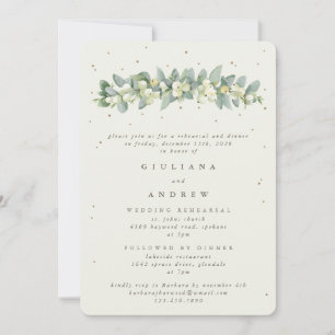 Invitation de répétition de mariage à la crème Sno