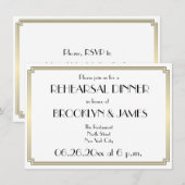 Invitation de répétition de mariage Art Déco du Gr (Devant / Derrière)