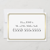 Invitation de répétition de mariage Art Déco du Gr (Dos)