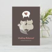 Invitation de répétition de mariage de chats de de (Debout devant)