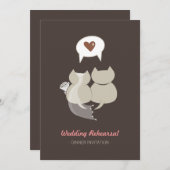 Invitation de répétition de mariage de chats de de (Devant / Derrière)