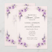 Invitation de répétition de Mariage de lavande et  (Devant / Derrière)