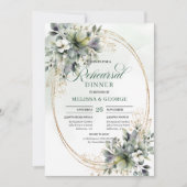 Invitation de répétition de mariage en vert poussi (Devant)