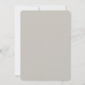 Invitation de répétition de mariage Greige Snowber (Dos)
