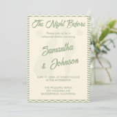 Invitation de répétition de mariage moderne vert s (Debout devant)