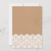 Invitation de répétition de mariage rustique de ca (Dos)