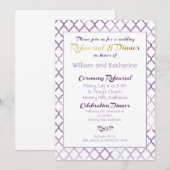 Invitation de répétition de Quatrefoil pourpre (Devant / Derrière)