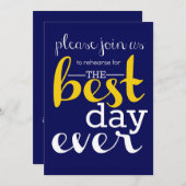 Invitation de répétition du meilleur jour (Devant / Derrière)