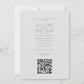 Invitation de répétition mariage avec code QR (Dos)
