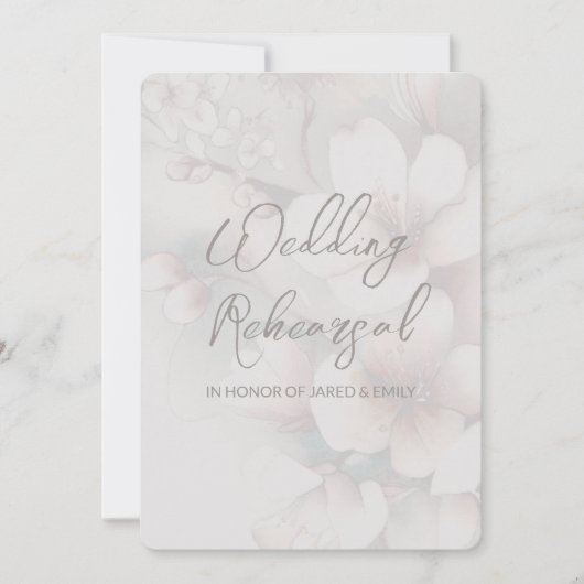 Invitation de répétition mariage avec code QR (Devant)