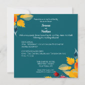Invitation de répétition Mariage turquoise Bouquet (Dos)