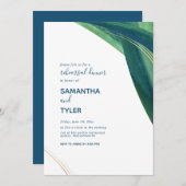 Invitation de répétition moderne, élégante, verte  (Devant / Derrière)