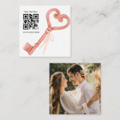 Invitation de réponse au code QR du Mariage RSVP (Devant / Derrière)