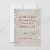 Invitation de réponse Chic Country Charm dans un p (Dos)