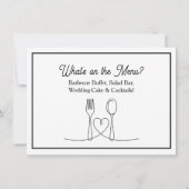 Invitation de réponse de mariage et menu de dîner (Dos)
