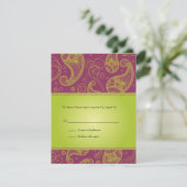 Invitation de réponse de mariage Paisley Dreams (Debout devant)