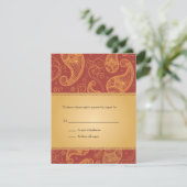 Invitation de réponse de mariage Paisley Dreams (Debout devant)