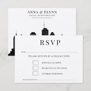 Invitation de réponse de mariage pour la vue panor