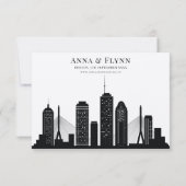Invitation de réponse de mariage pour la vue panor (Dos)