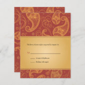 Invitation de réponse de mariage Rêves de Paisley (Devant / Derrière)