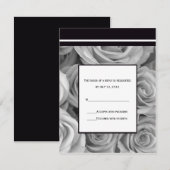 Invitation de réponse de mariage Rose (Devant / Derrière)