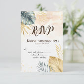 Invitation de réponse de mariage sur la plage aux  (Debout devant)