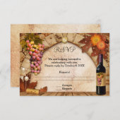 Invitation de réponse de thème de vin classique ou (Devant / Derrière)