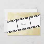 Invitation de réponse RSVP de mariage de bande de  (Dos)