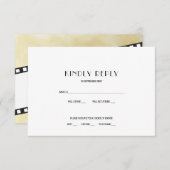 Invitation de réponse RSVP de mariage de bande de  (Devant / Derrière)