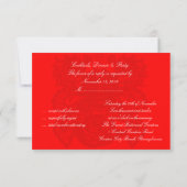 invitation de réponse traditionnelle rouge pour ma (Dos)