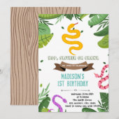 Invitation de reptile de serpent (Devant / Derrière)