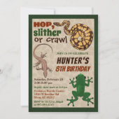 Invitation de reptile, Invitation d'anniversaire d (Devant)