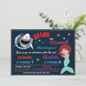 Invitation de requin ou sirène 1er Premier anniver (Debout devant)