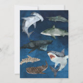 Invitation de requins, fête d'anniversaire de la p (Dos)