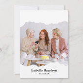 Invitation de retrait photo personnalisée (Dos)