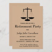 Invitation de retraite à échelle modifiable de la  (Devant / Derrière)