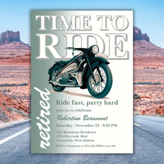 Invitation de retraite à l'heure de chevaucher la