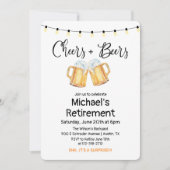 Invitation de retraite Cheers and Beers (Devant)