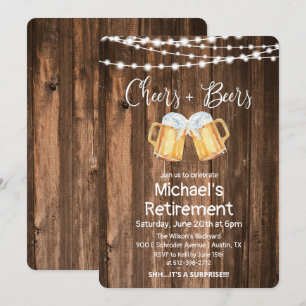 Invitation de retraite Cheers and Beers