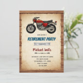 Invitation de retraite d'anniversaire de moto anci (Debout devant)