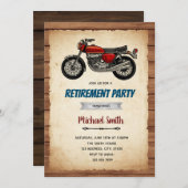 Invitation de retraite d'anniversaire de moto anci (Devant / Derrière)