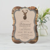 Invitation de retraite de cerf rustique (Debout devant)
