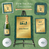 Invitation de retraite de golf Argyle vert or