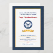 Invitation de retraite de marine (Devant / Derrière)